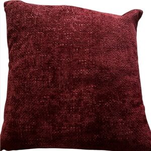 Magaschoni Red Plush Accent Pillow